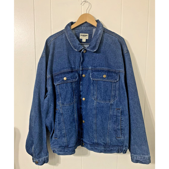 Haband Other - Duke Haband Blue Denim Chore jacket XXL Big Pockets Snap Buttons Work Utility